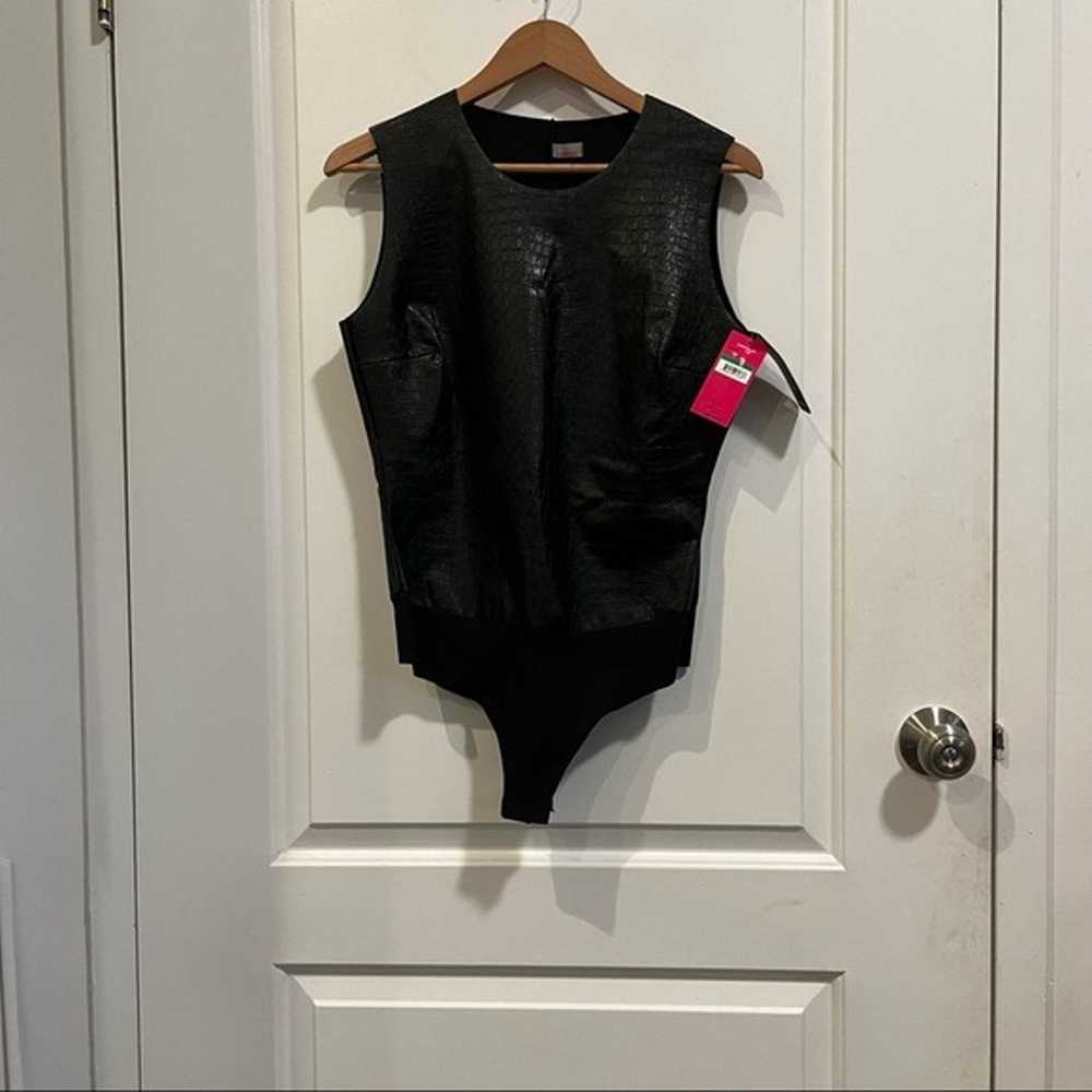 Commando Faux Leather Croc Bodysuit SZ S - image 5