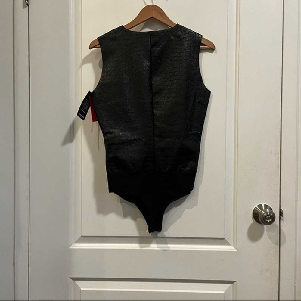 Commando Faux Leather Croc Bodysuit SZ S - image 6