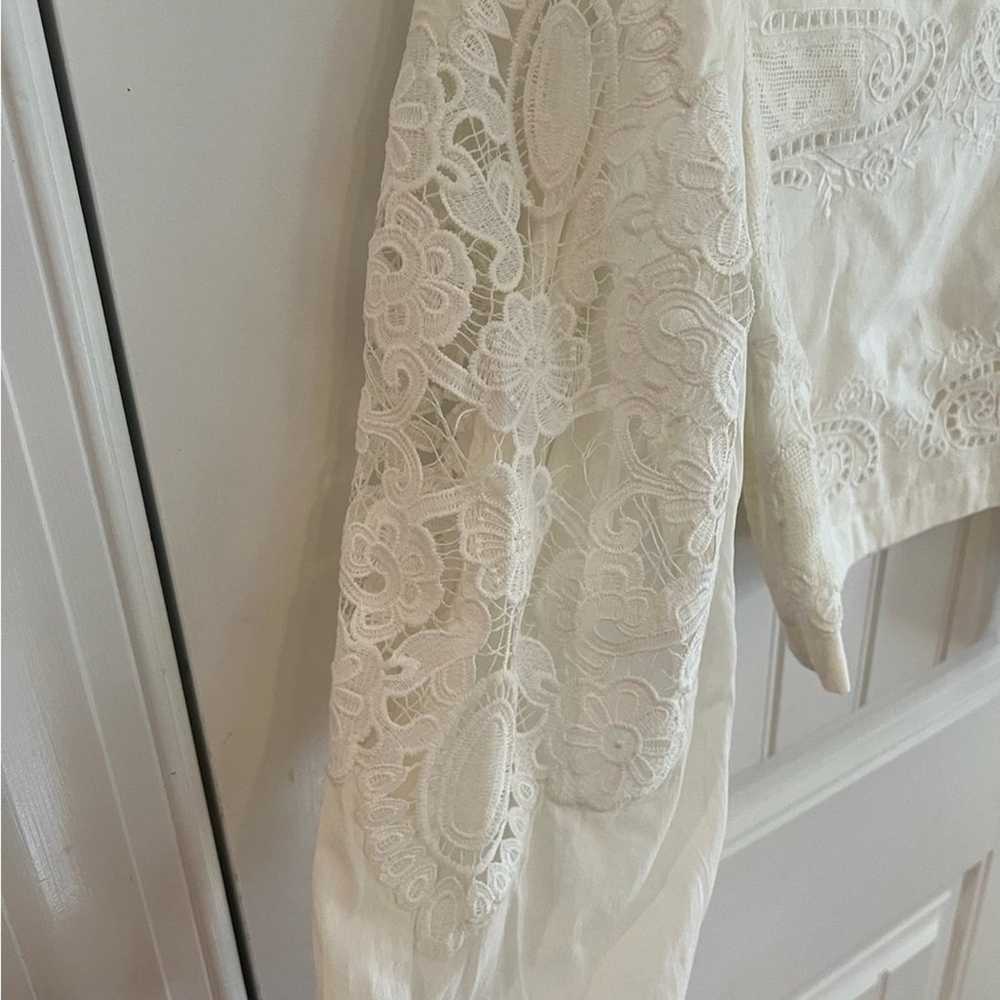 FARM Rio Off White Lace Blouse - Size Small - image 4