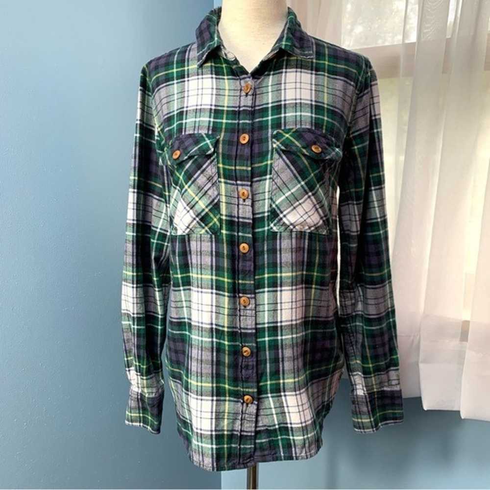 J. Crew Ridge Plaid Flannel Boyfriend Shirt - image 2