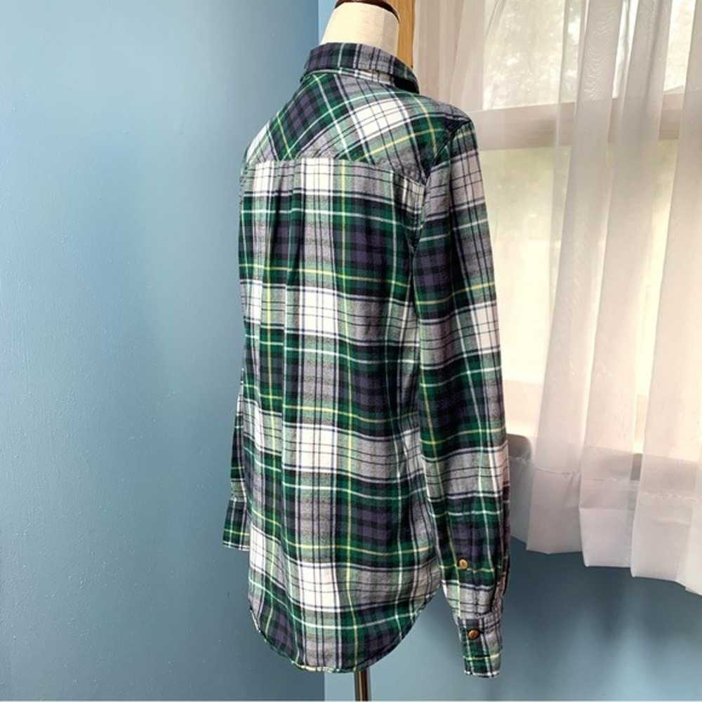 J. Crew Ridge Plaid Flannel Boyfriend Shirt - image 4