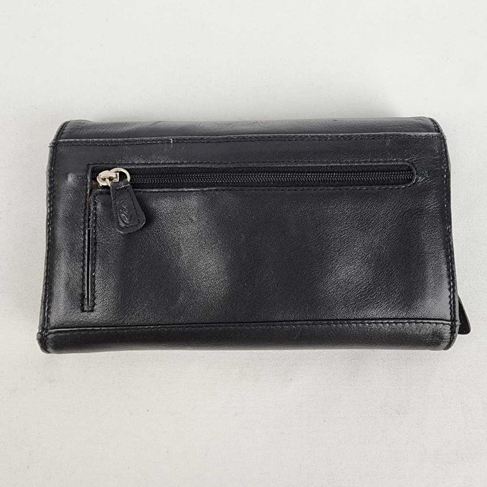 Derek Alexander Black Leather Accordion Wallet - image 3