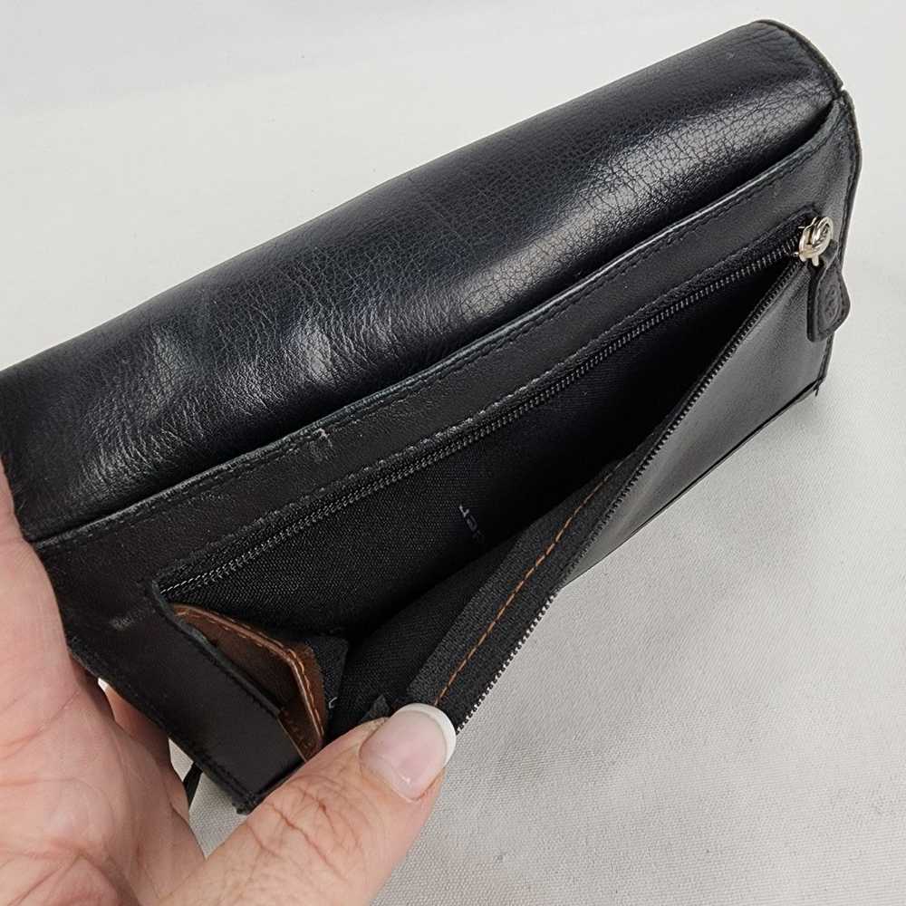 Derek Alexander Black Leather Accordion Wallet - image 6