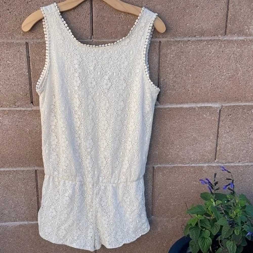 Trafaluc Crochet Summer Romper Lace Jumpsuit Crea… - image 2