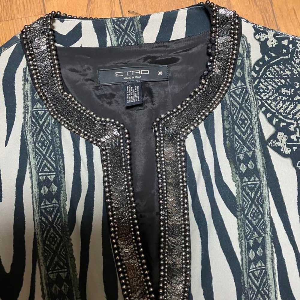 Etro Zebra Print Beaded Tunic - image 5