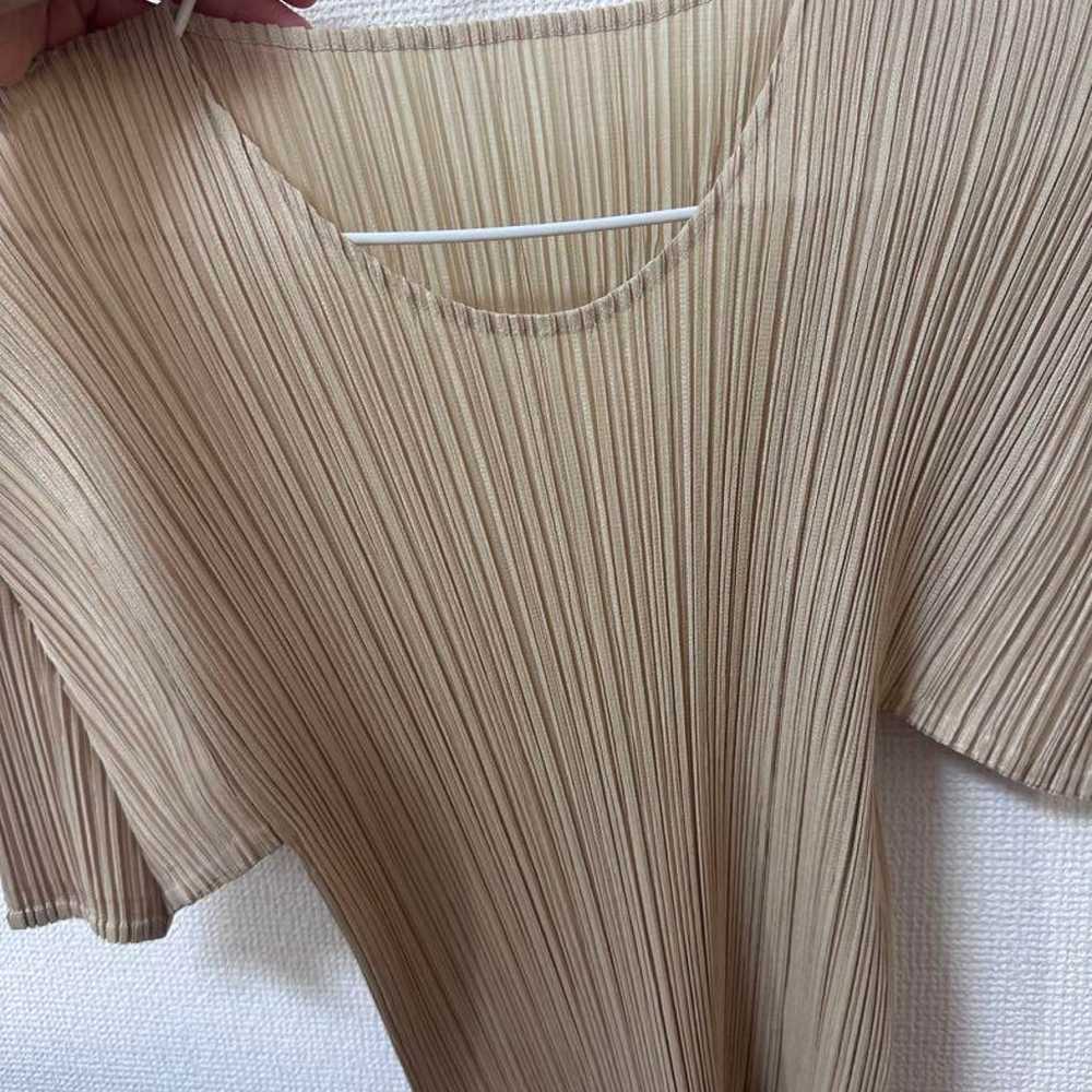 Issey Miyake Pleats Please V-Neck Top - image 1