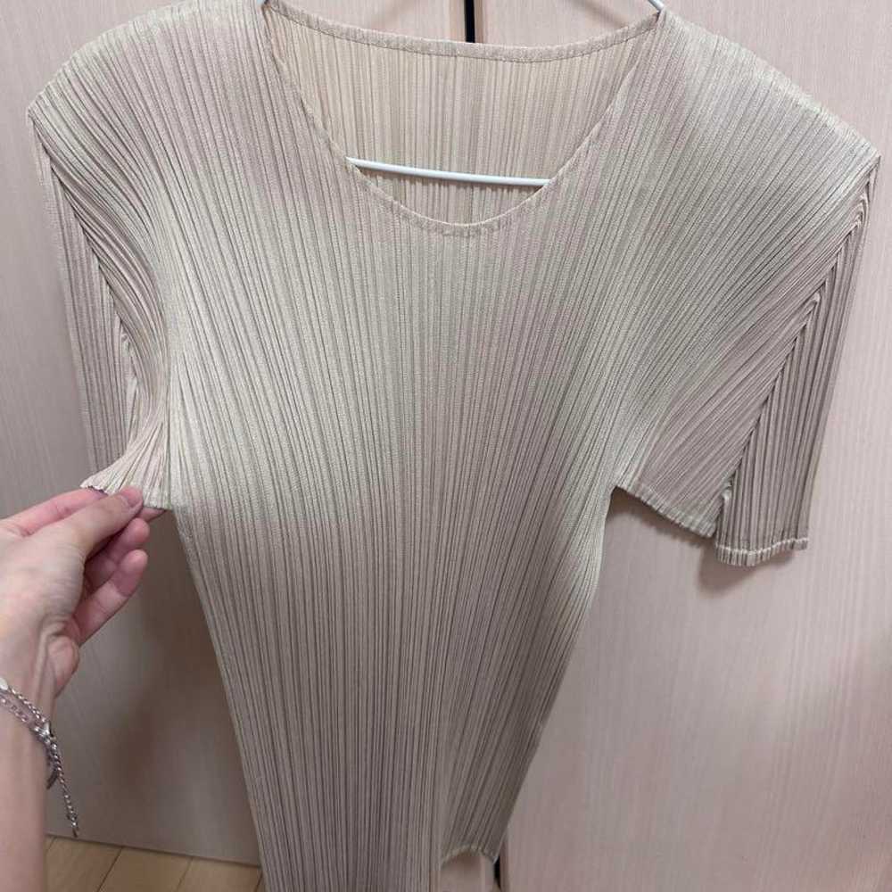 Issey Miyake Pleats Please V-Neck Top - image 2