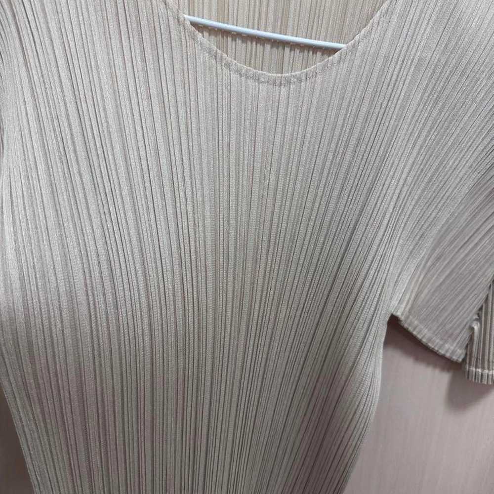 Issey Miyake Pleats Please V-Neck Top - image 5