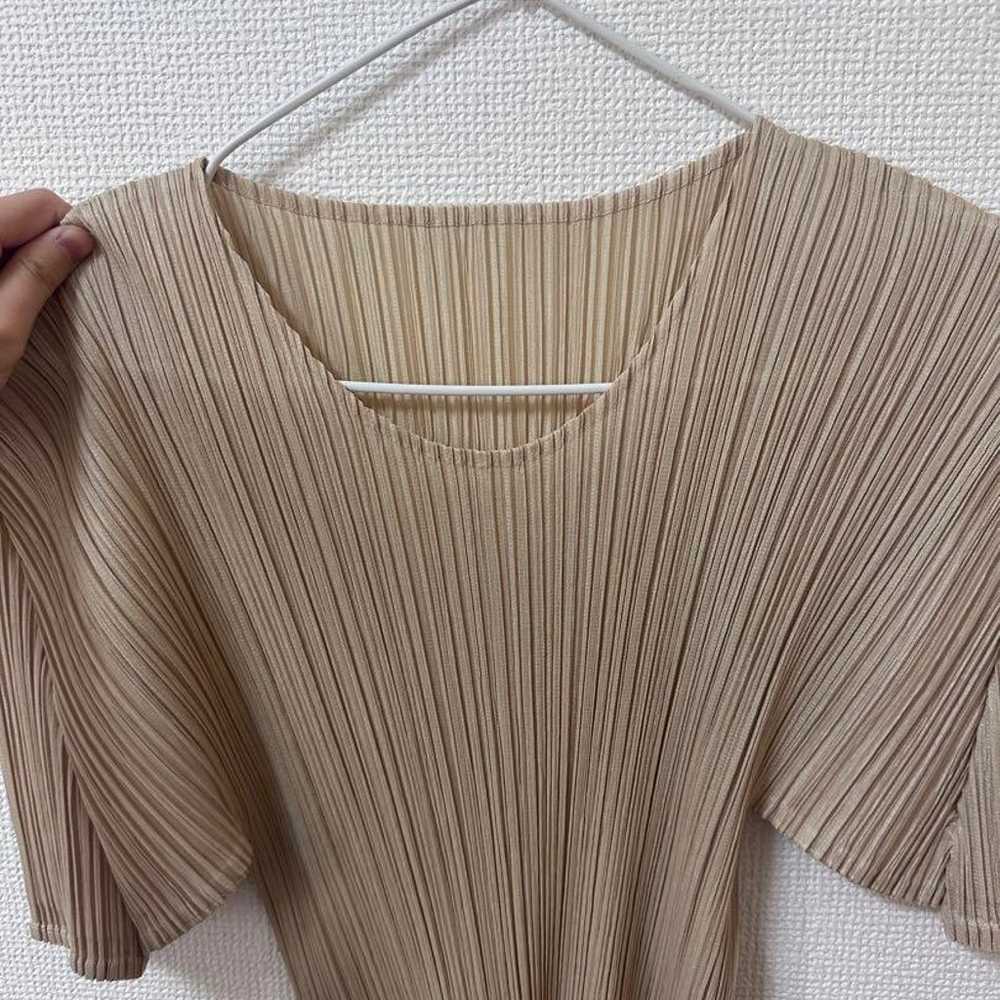 Issey Miyake Pleats Please V-Neck Top - image 9