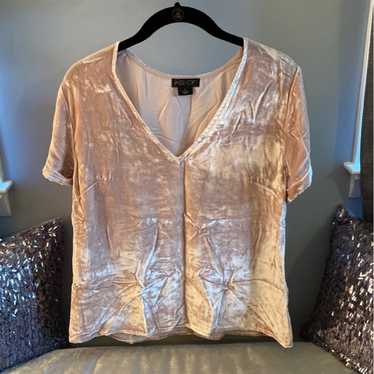 AS by DF Blush Crushed Velvet Top Size S - image 1