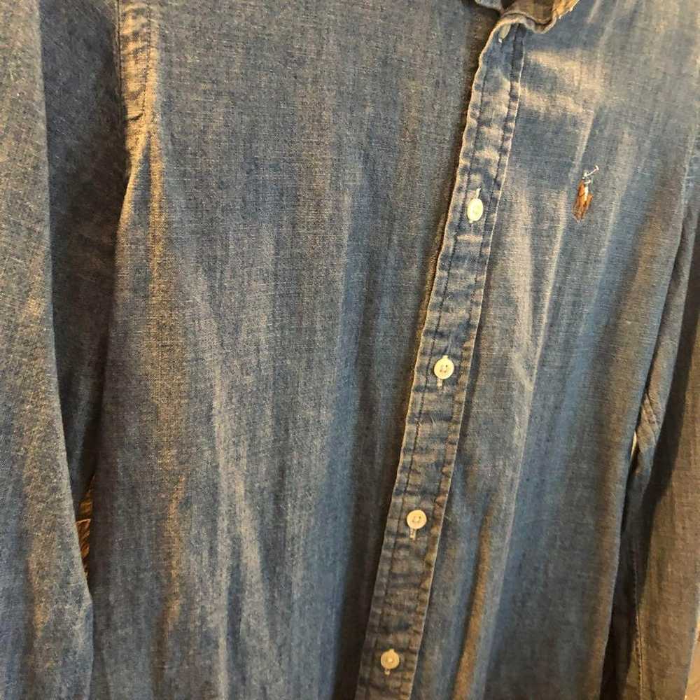 Polo Ralph Lauren Denim Shirt Size S Long Sleeve - image 4