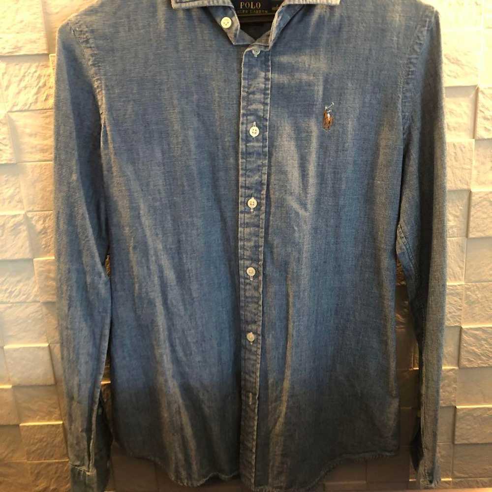 Polo Ralph Lauren Denim Shirt Size S Long Sleeve - image 5