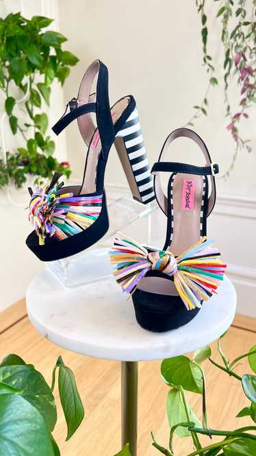 Modern BETSEY JOHNSON 1970s Style Platform Striped