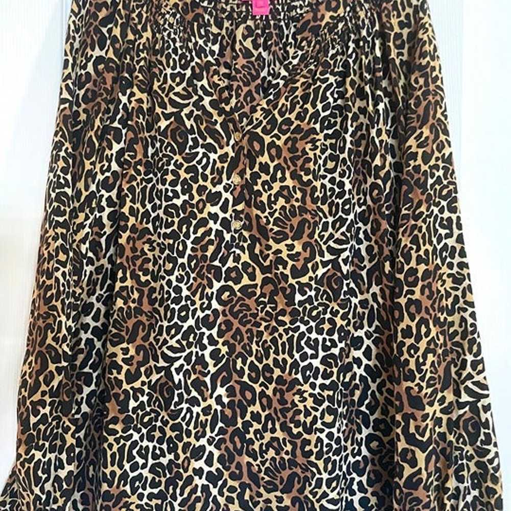 Lilly Pulitzer XL ELSA 100% Silk Blouse Top My Fa… - image 2