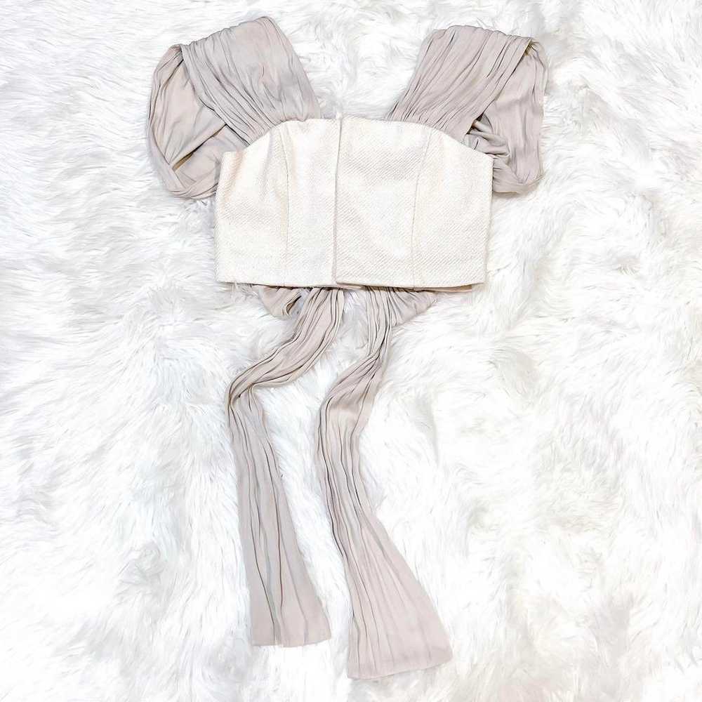 FUMIE = TANAKA Gathered Ribbon Bustier White - image 3