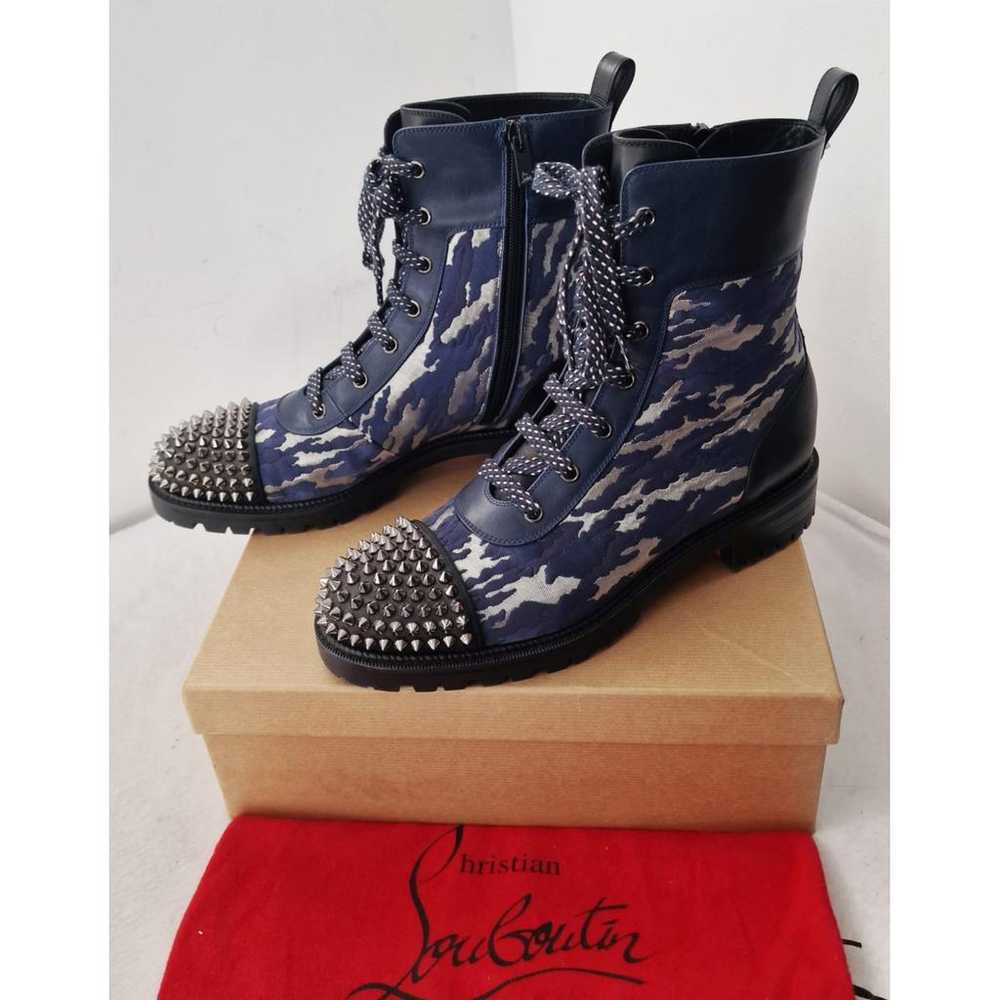 Christian Louboutin Ts Croc leather biker boots - image 5