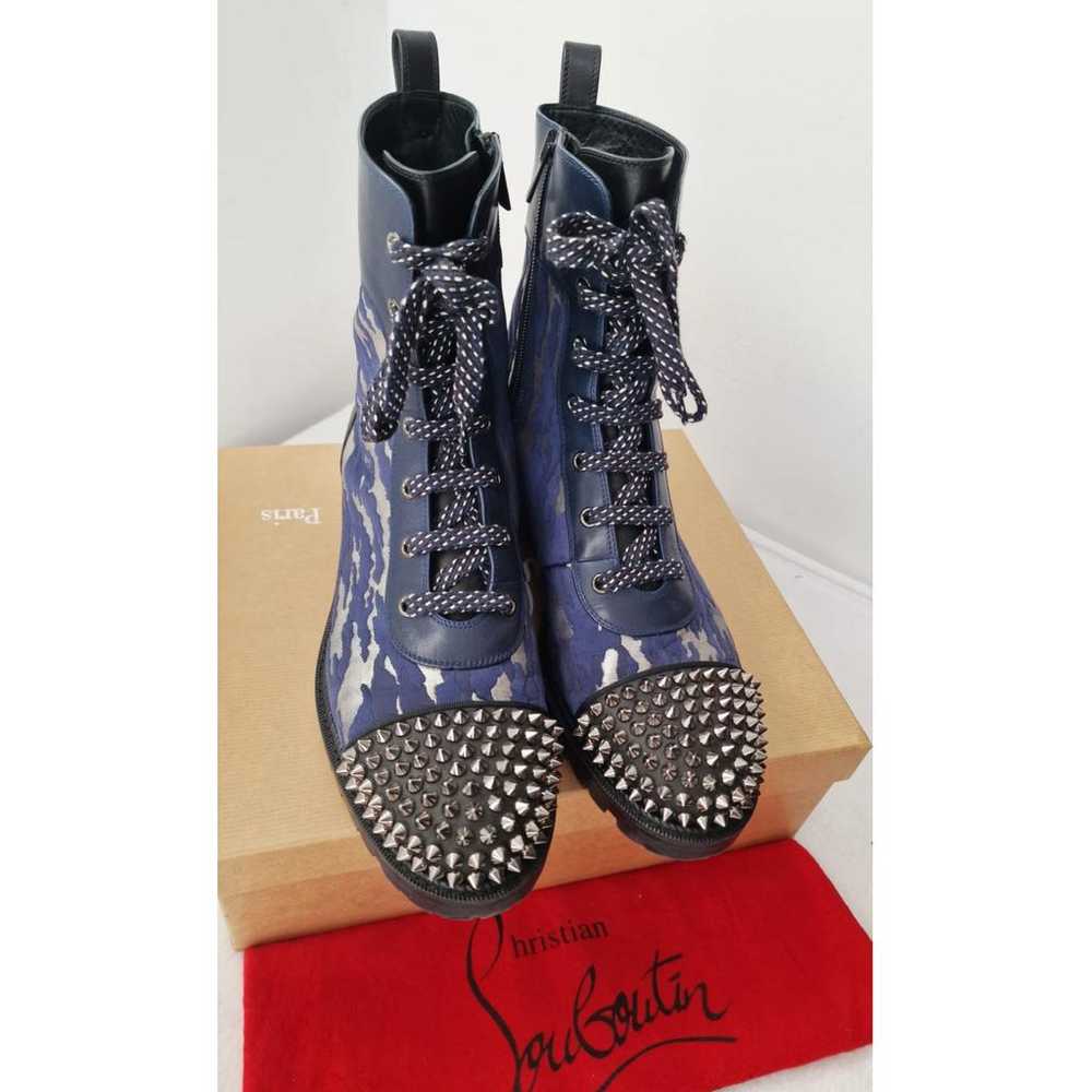 Christian Louboutin Ts Croc leather biker boots - image 7