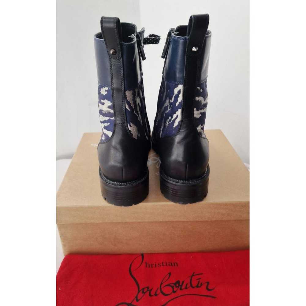 Christian Louboutin Ts Croc leather biker boots - image 9