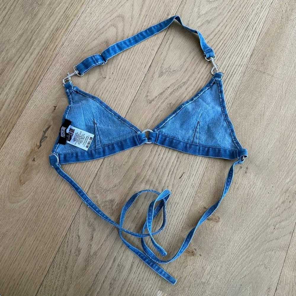 POSTER GIRL - Halter Neck Bralette in Denim - image 4