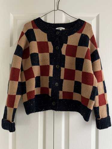 Madewell Checkered Colburne Cardigan Sweater (XS) 