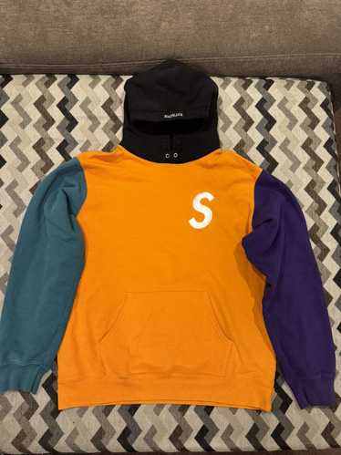 Supreme S Logo Colorblocked Hoodie