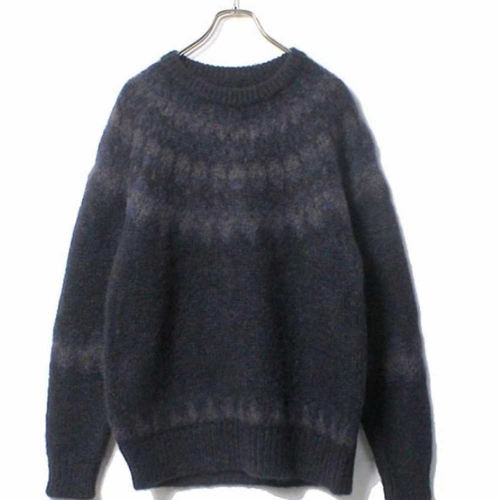 BATONER Mohair Nordic Crew Neck Knit - image 1