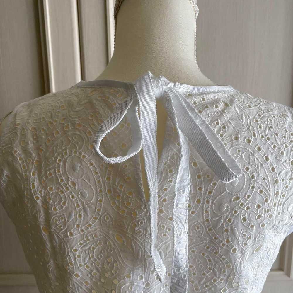 47 ANAYI blouse white shirt tops lace floral embr… - image 5