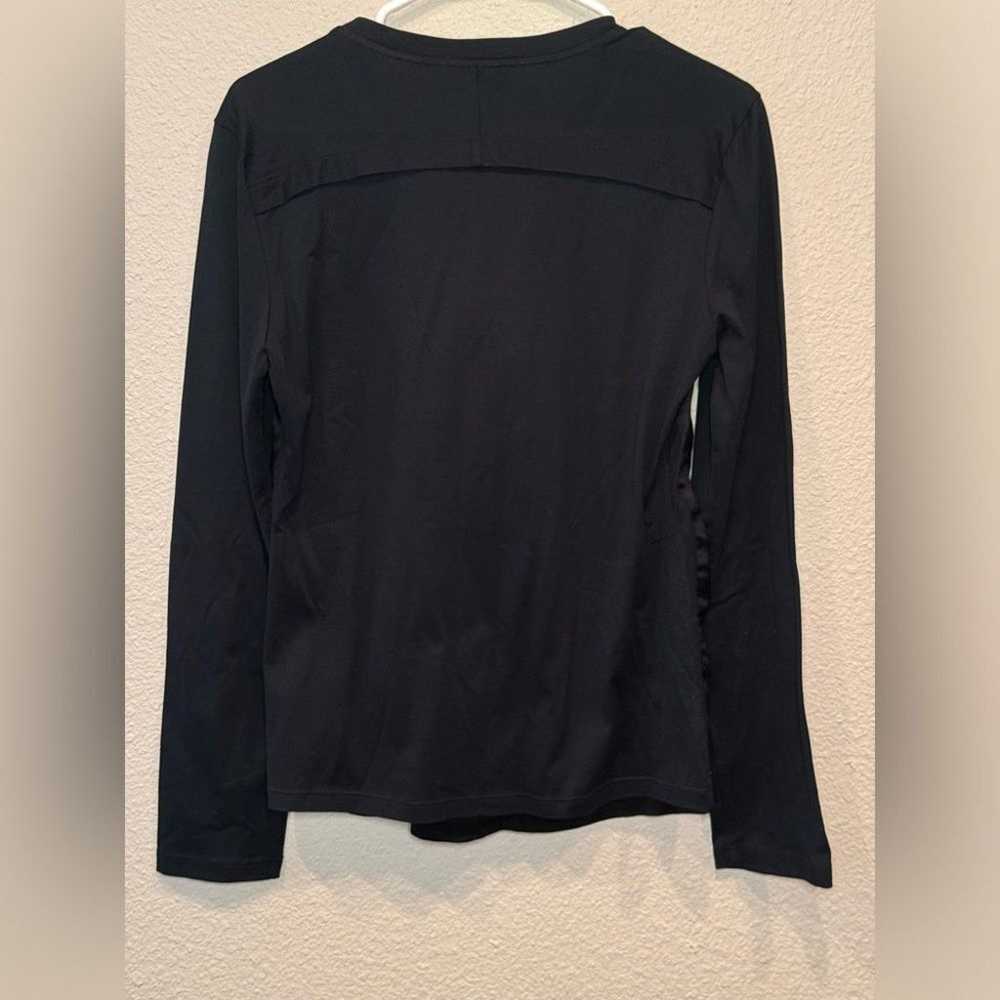 $1800 Yves Saint Laurent Silk blouse black long s… - image 5