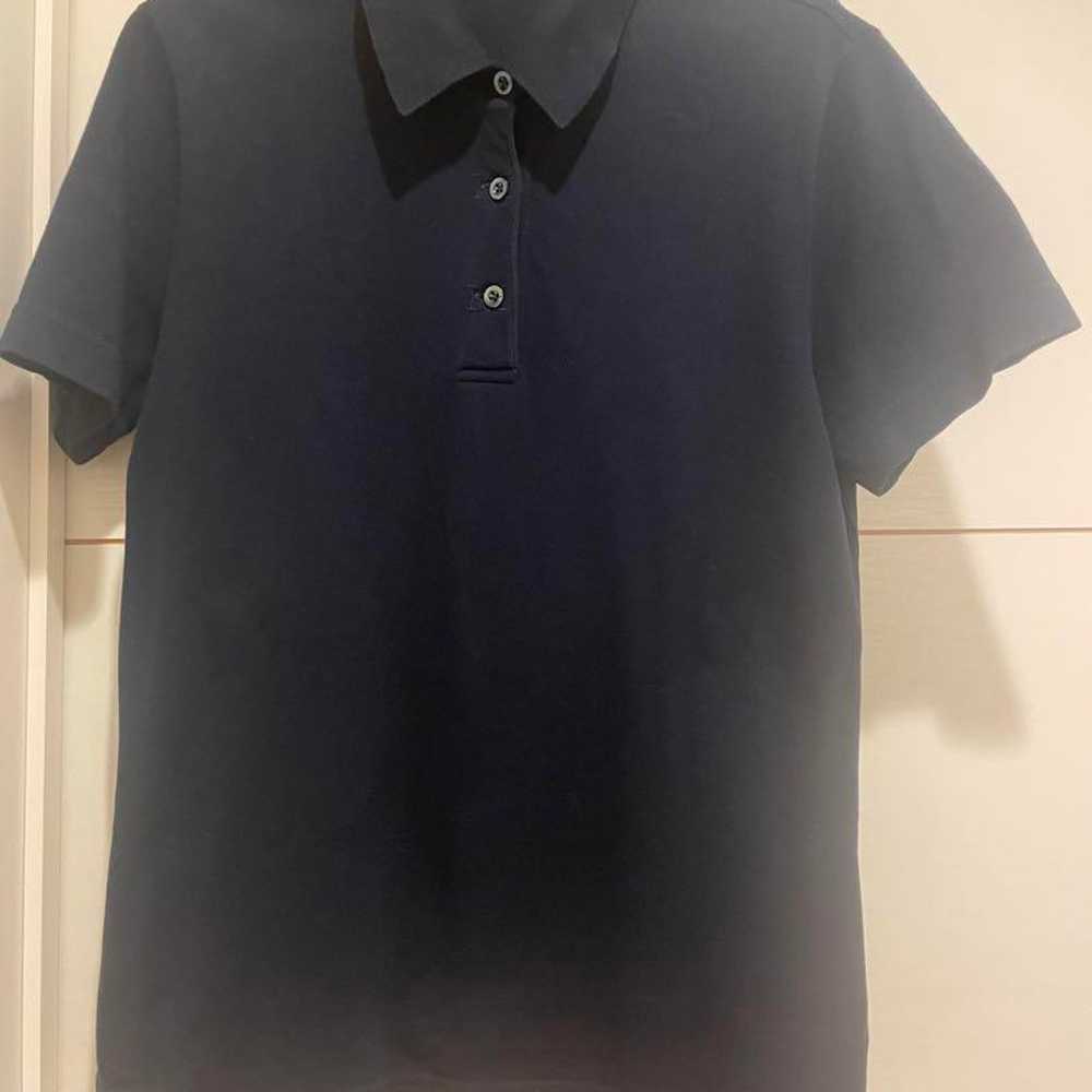 Hermes Short Sleeve Polo Shirt Navy Ladies S Regu… - image 1