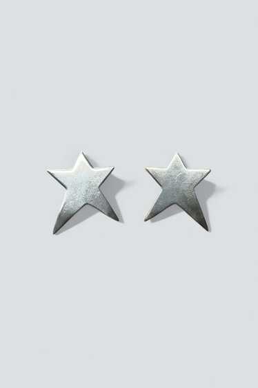 Vintage Star Stud Earrings - Sterling Silver