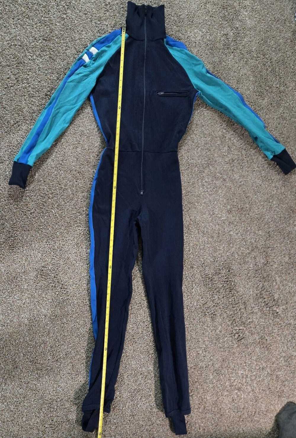 Odlo Vintage Odlo Ski Suit Navy Teal Blue White M… - image 5