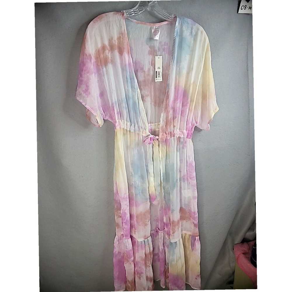 Vintage Soft Pastel Tie Dye Womens Small Kimono T… - image 5