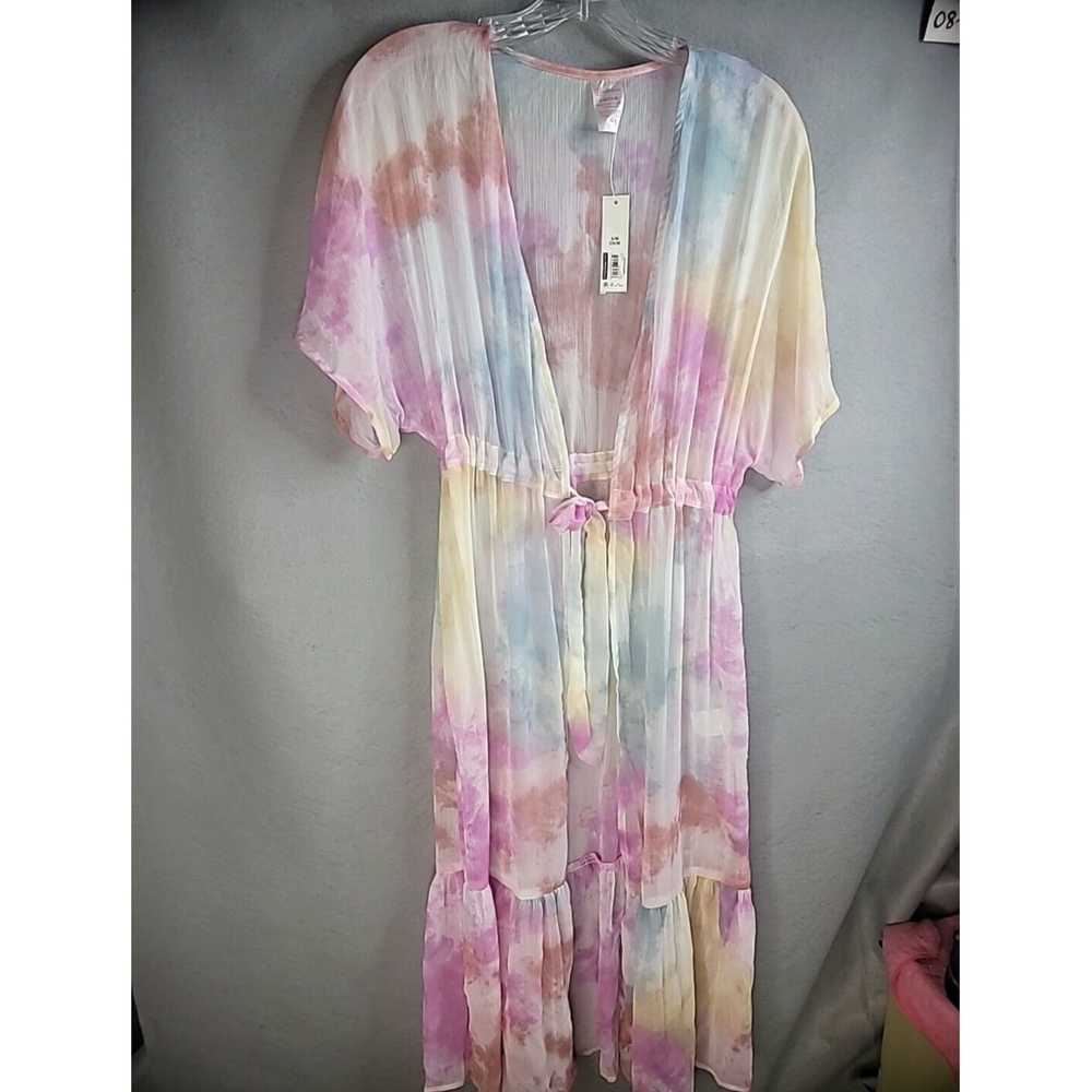 Vintage Soft Pastel Tie Dye Womens Small Kimono T… - image 6