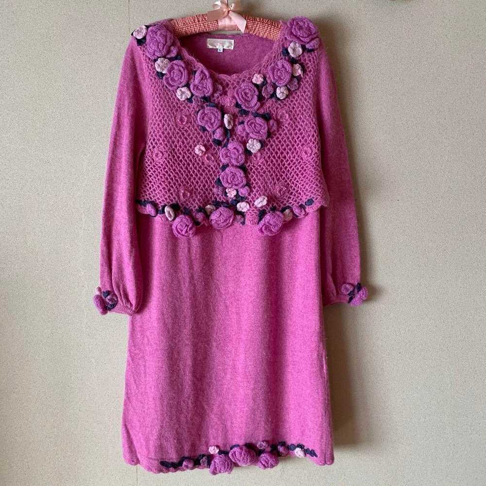 【Unused】Atelier Mariko Purple Net Knit Tunic - image 2