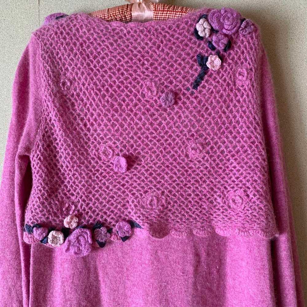 【Unused】Atelier Mariko Purple Net Knit Tunic - image 4