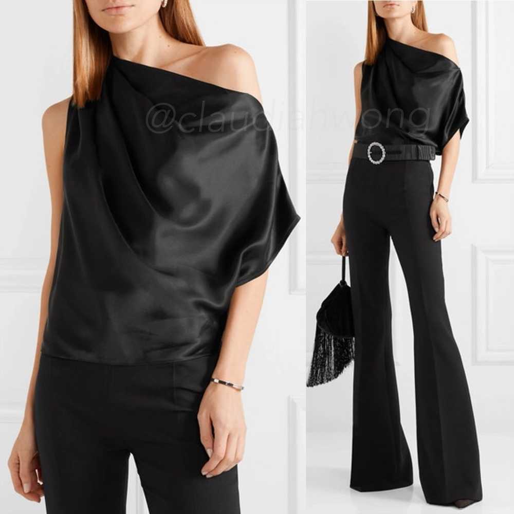 MICHELLE MASON 100% Silk Asymmetrical Drape Pleat… - image 1