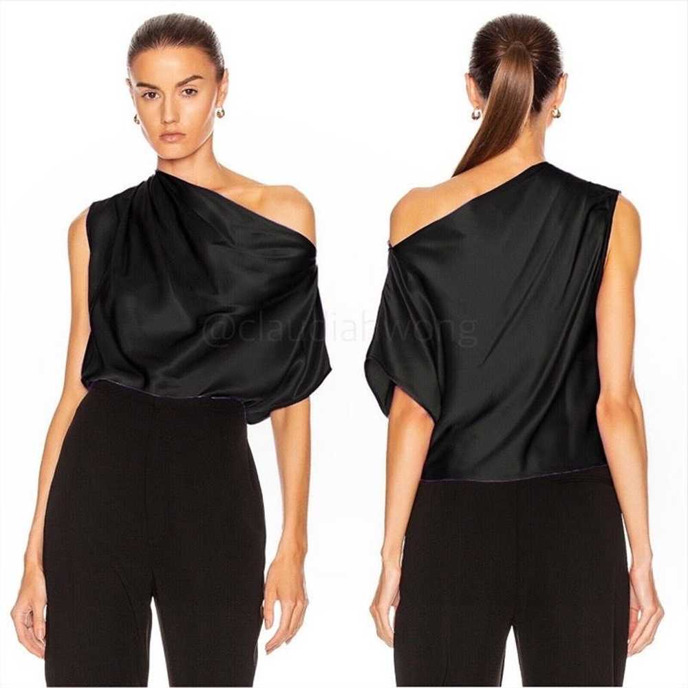 MICHELLE MASON 100% Silk Asymmetrical Drape Pleat… - image 3