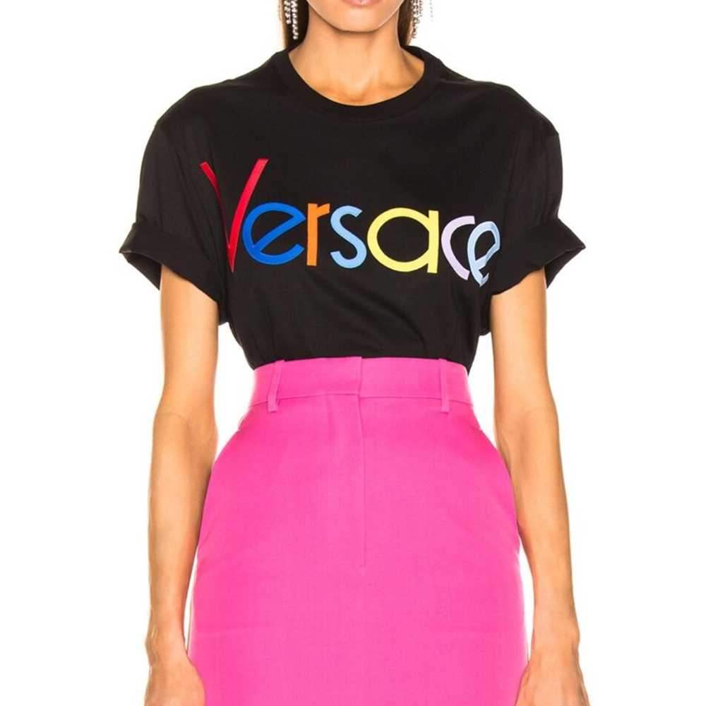 Versace multicolor logo tee - image 1