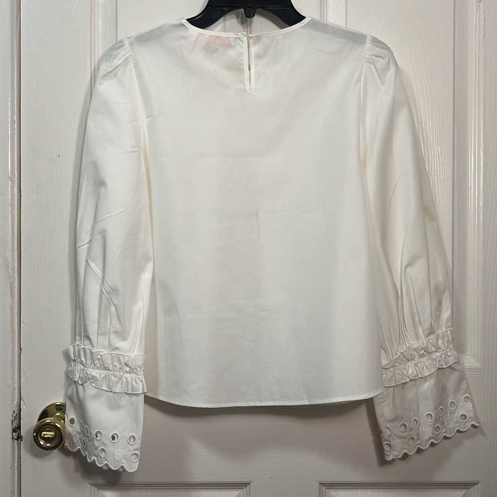 See by Chloé - Puff Sleeve Poplin Shirt - White -… - image 3