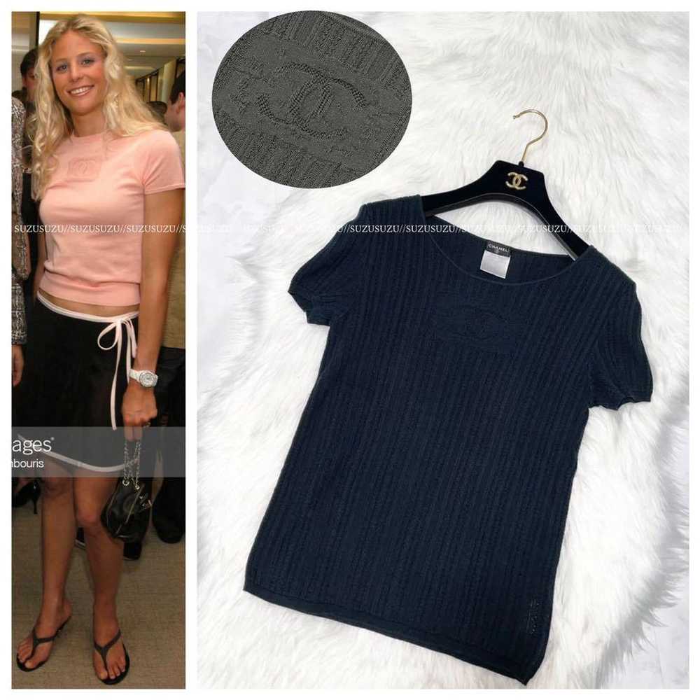 トップス CHANEL coco mark knit best 42 Authentic Chanel COCO Coco Mark Short Sleeve Knit Sweater