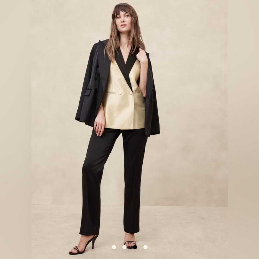 Banana Republic Factory METALLIC TWILL SUITING VE… - image 3