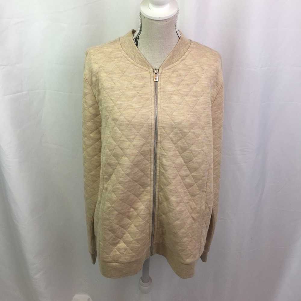 Isaac Mizrahi Live soho Quilted Bomber Jacket S - image 2