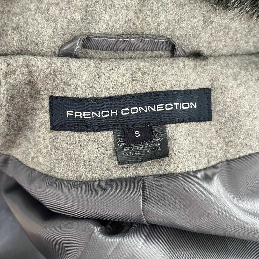 French Connection Wool Blend Faux Fur Collar Coat - image 10