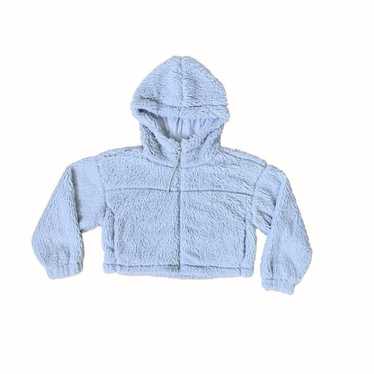 light blue urban outfitters bdg cropped sherpa jac