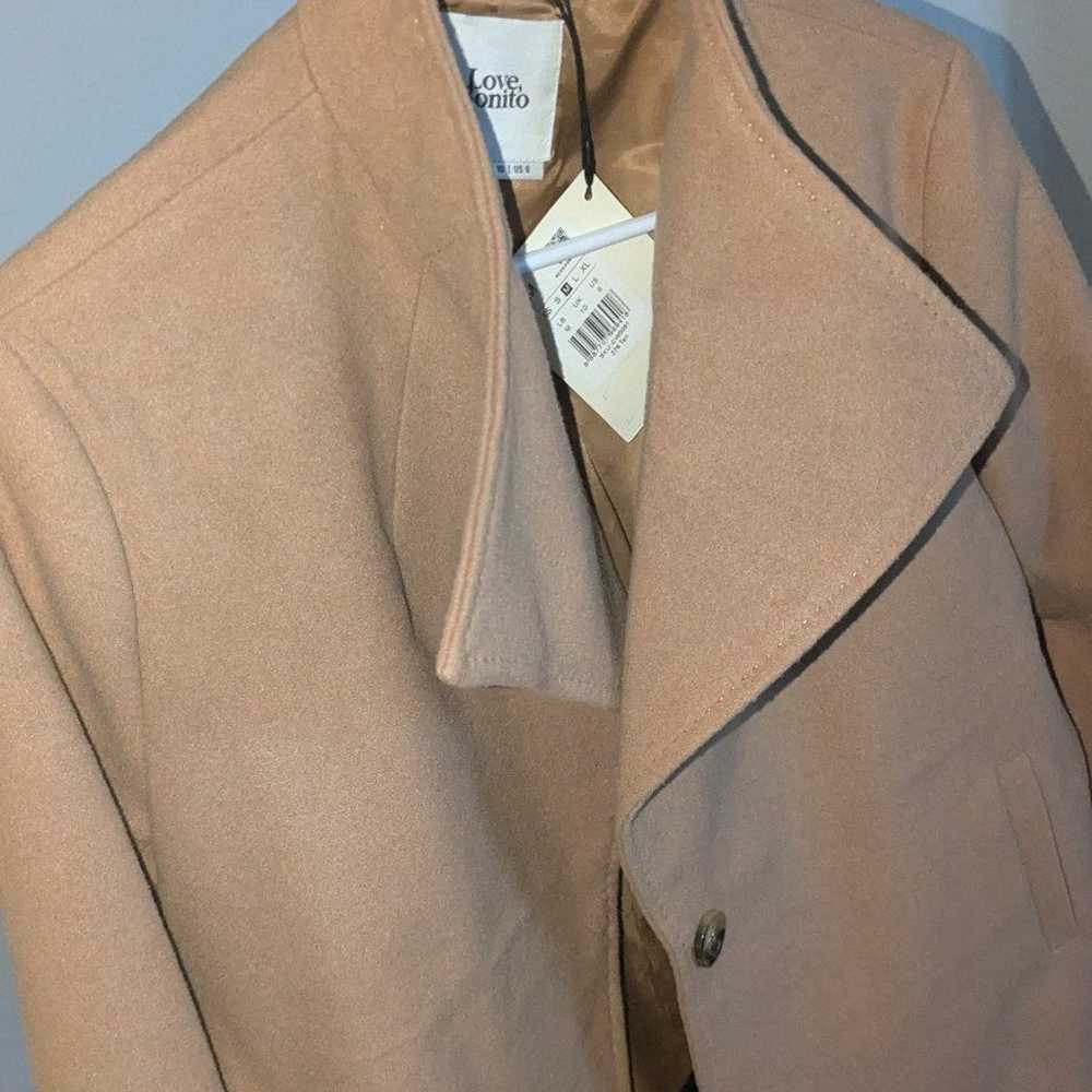 NWOT Love Bonito Camel Wool Fitted Collared Jacke… - image 7