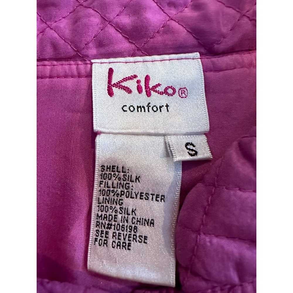 Kiko Comfort 100% Silk pink quilted jacket size S… - image 2