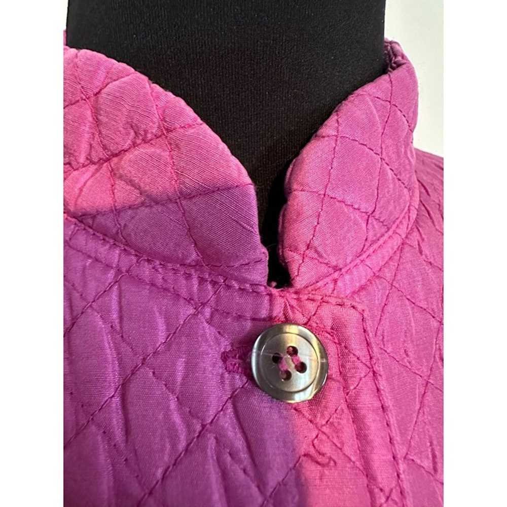 Kiko Comfort 100% Silk pink quilted jacket size S… - image 5