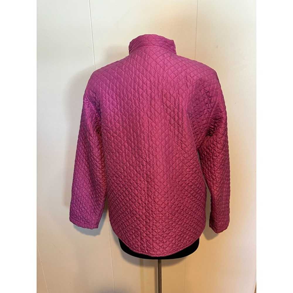 Kiko Comfort 100% Silk pink quilted jacket size S… - image 6