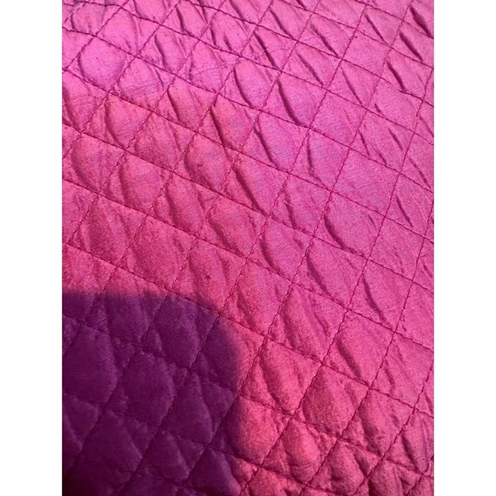 Kiko Comfort 100% Silk pink quilted jacket size S… - image 7