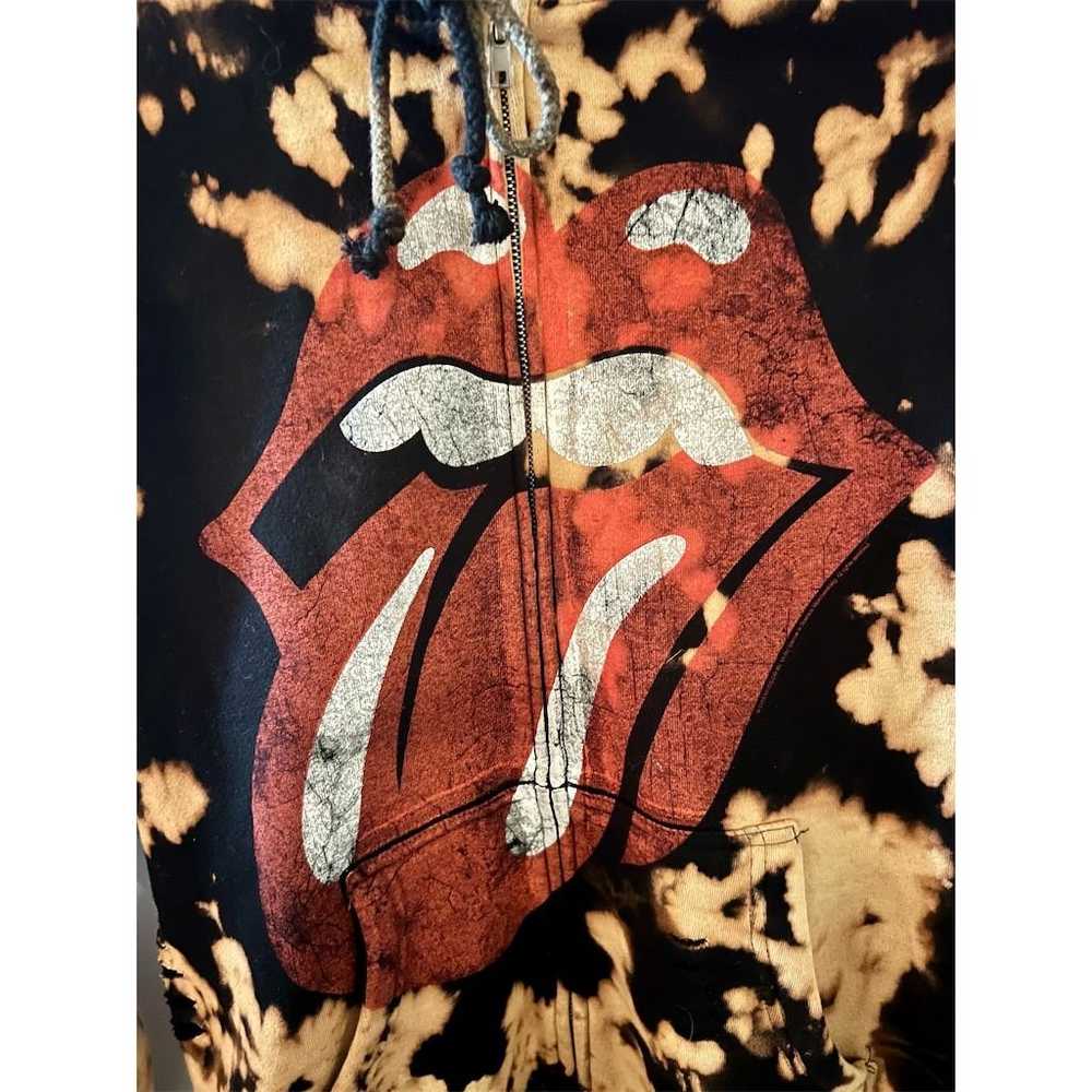 The Rolling Stones Tie Dye Zip Hoodie Sweatshirt … - image 2